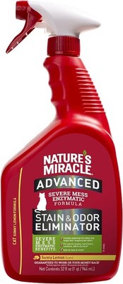 Nature'S Miracle Advanced Cat Stain and Odor Eliminator Spray, Severe Mess Enzym