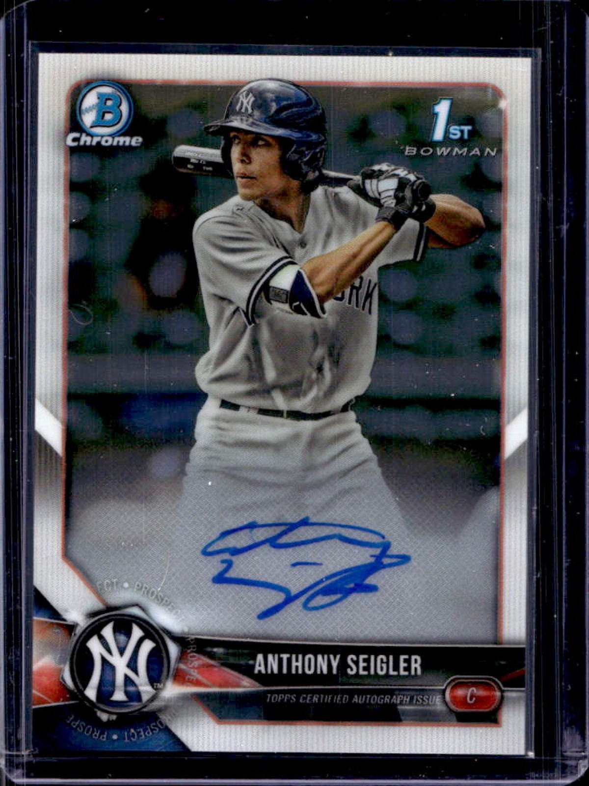 2018 Bowman Draft Anthony Seigler Chrome Auto 1st Prospect #CDA-AS Yankees