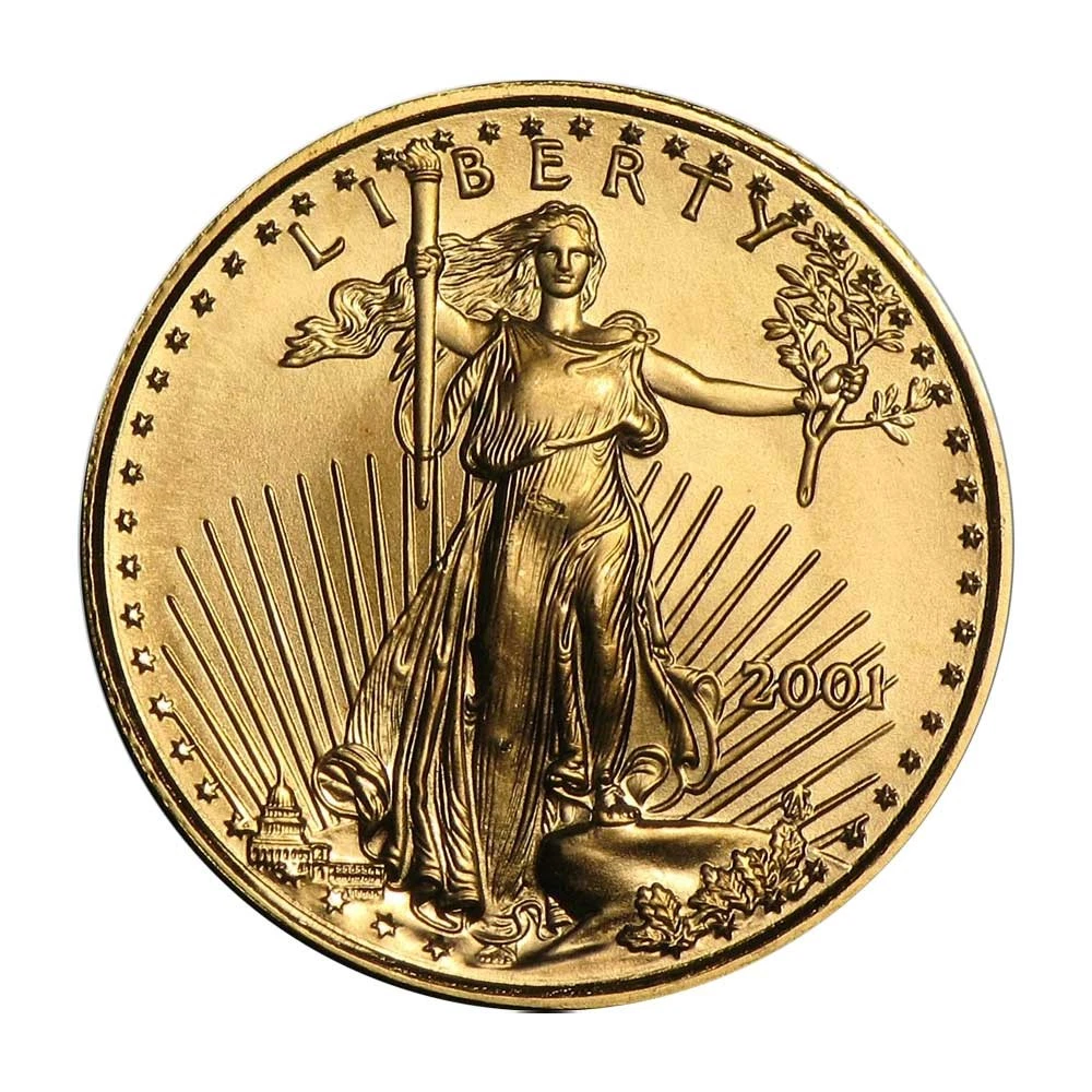 American Eagle 1/10 oz Precious Metal Content per Unit 2001 Gold