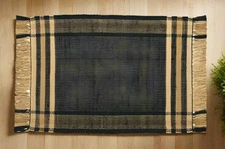 Caramel Black Rag Rug