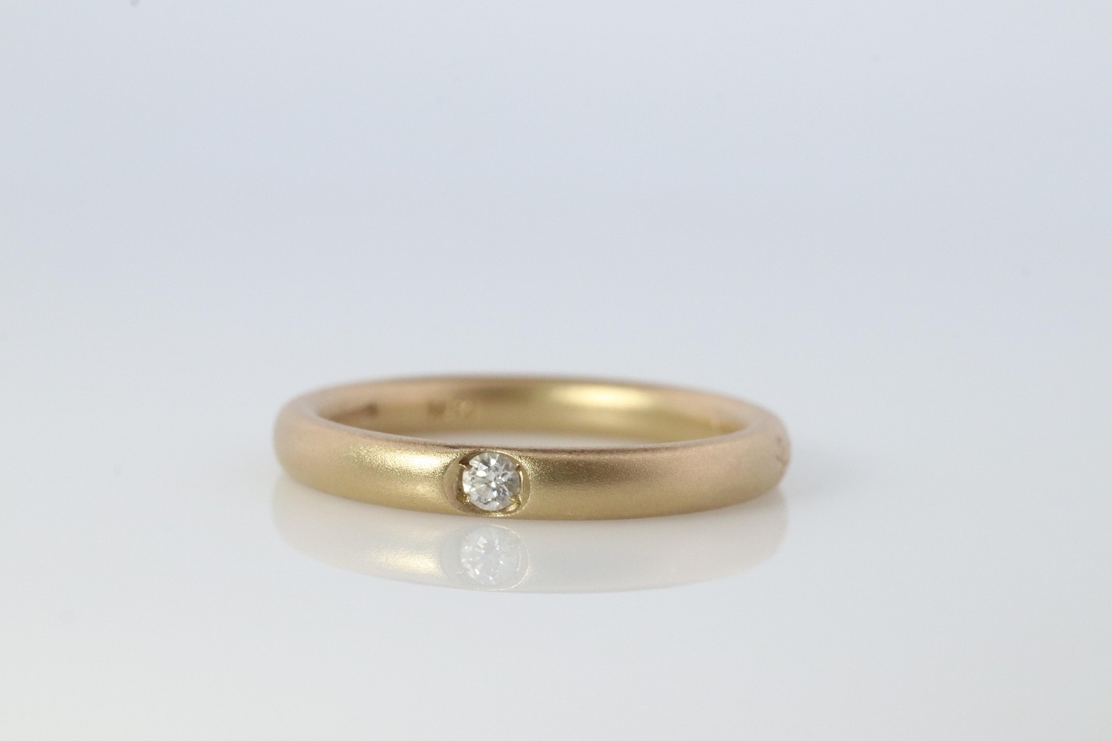 18k POMELATTO Ring. 18k yellow Gold Diamond Solit… - image 1