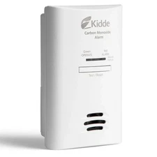 Kidde Carbon Monoxide Detector, Plug in Wall with AA Battery Backup, Test-Hush