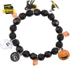 Halloween Bracelets Ghost Pumpkin Switch Charm Bracelets Gifts Stretch Beaded Br