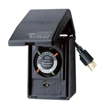 Intermatic Heavy Duty Timer 15 Amp 24-Hour Outdoor Plug-In Black 