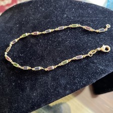 Swarovki crystal anklet 18k Gold Plated