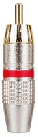 Dynavox Cinchstecker Rot, Vergoldeter Cinch Stecker, Audio Stecker