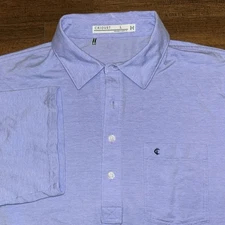 Criquet Polo Shirt Pima Cotton Light Blue Men’s L Large Short Sleeve