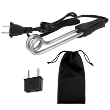 Travel Camping Accessories Tea Immersion Heater - Portable black 