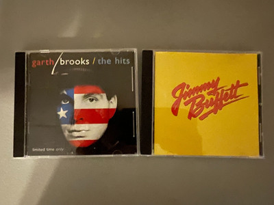GARTH BROOKS  THE HITS+SONGS YOU KNOW BY HEART-JIMMY BUFFETT 2 CD LOT