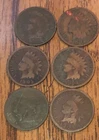 Indian Penny’s, 1892,1895,1899x4, Get (6) Cents Get These Actual Old Coins S169