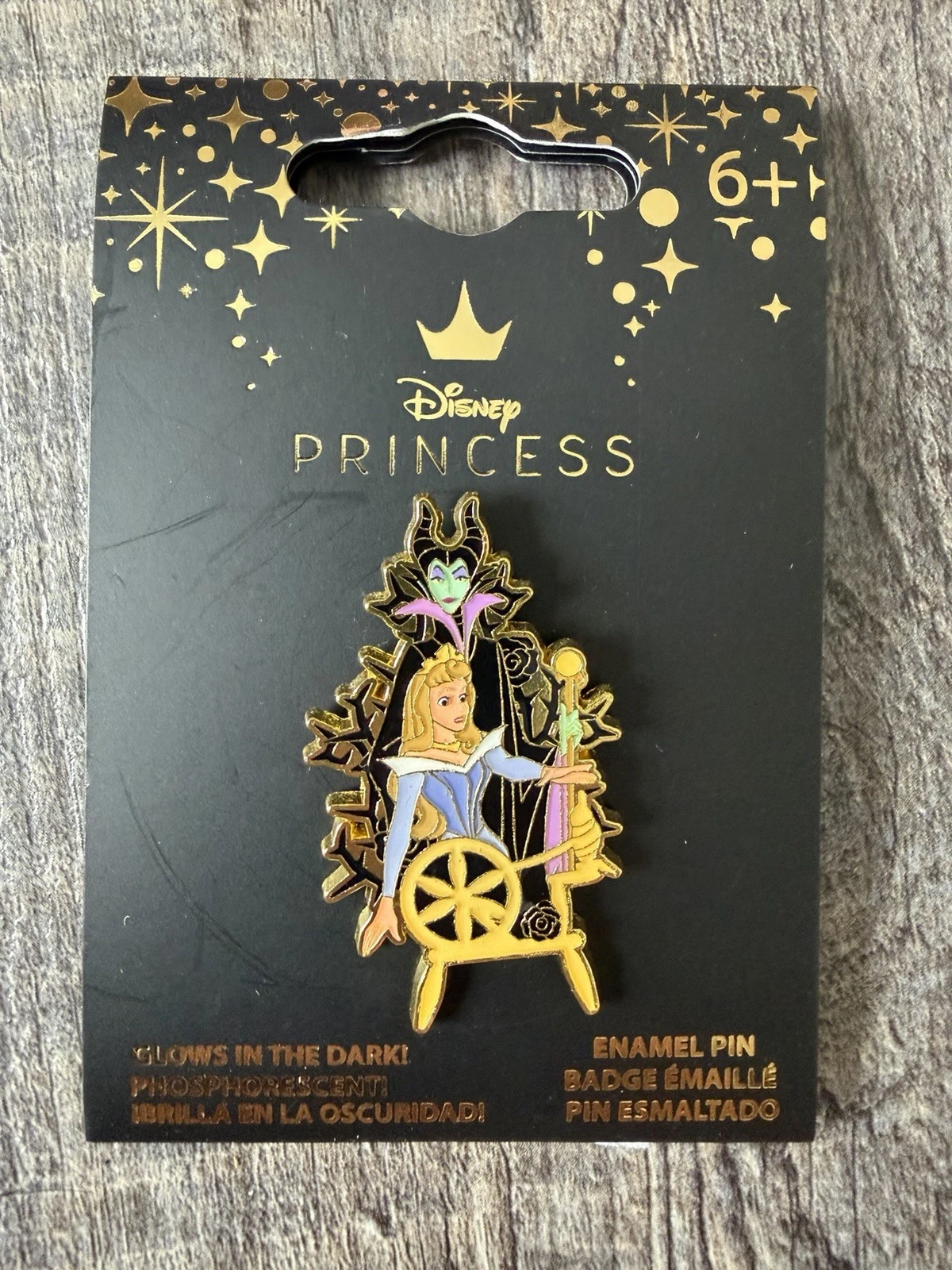 Loungefly Disney Sleeping Beauty Aurora & Maleficent Glow in the Dark Pin NEW