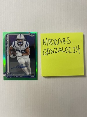 2025 Topps Chrome Jonathan Taylor  AUTO GREEN /99 BA-JT Indianapolis COLTS