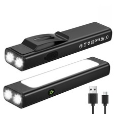 Small EDC Flashlight Rechargeable, 1600 High Lumen Pocket Flash Light with Cl...