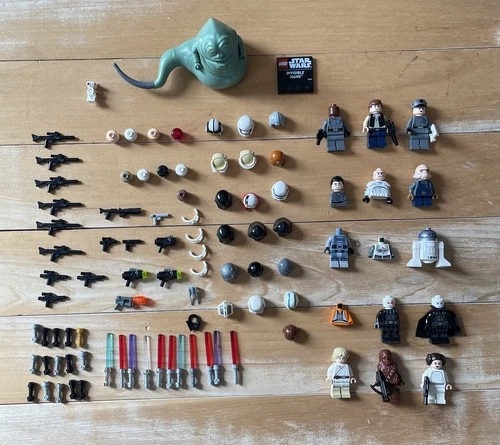 Lego Star Wars Minifigure And Accessories Bulk Lot. Jabba Darth Vader Luke Leia