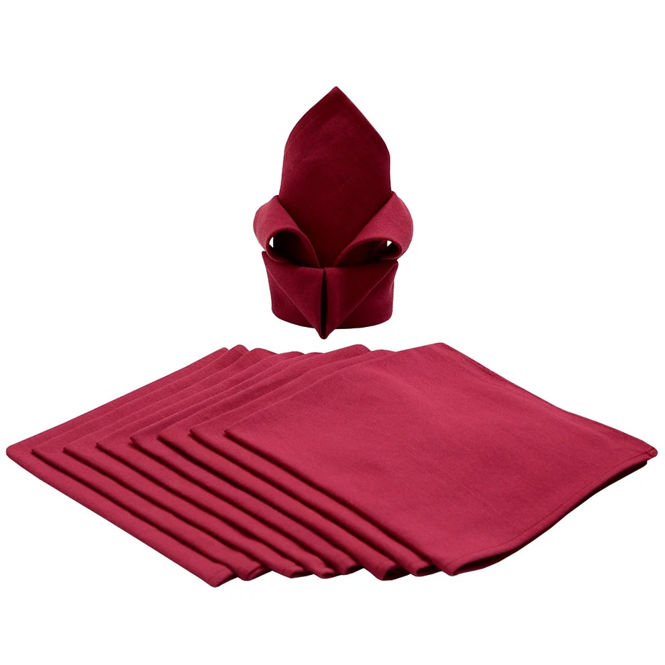 Gariella 9er Set Stoffservietten Textilservietten 45cm 100% Baumwolle Bordeaux - Bild 1 von 4