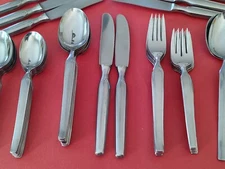 50pc CG Flatware MCM Stainless 8x5pc Place Settings+ Solingen Germany C.G