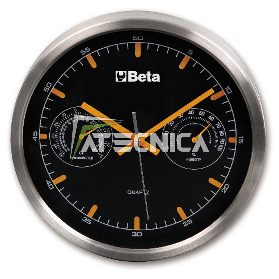 Orologio da parete Beta Tools 9594 dotato di termometro ed igrometro diam. 26cm
