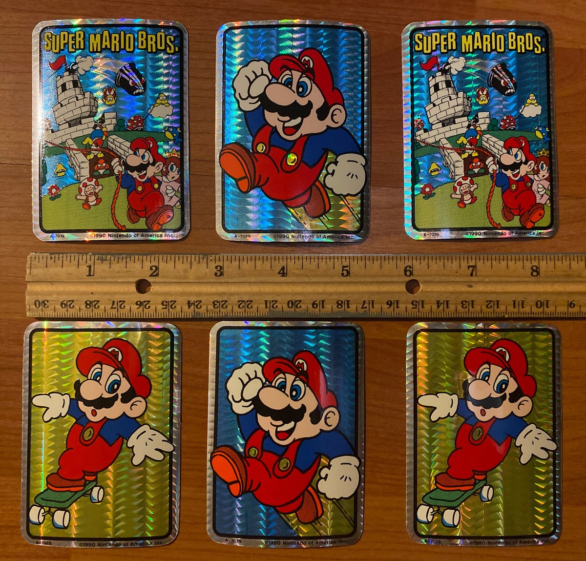 その他 Vintage Super Mario Prism Cards Set of5 6 1990 VINTAGE NINTENDO SUPER MARIO Bros Brothers Prism Sticker