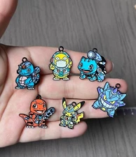 60pcs Japanese anime Metal Charm Pendant DIY Necklace Jewelry Making