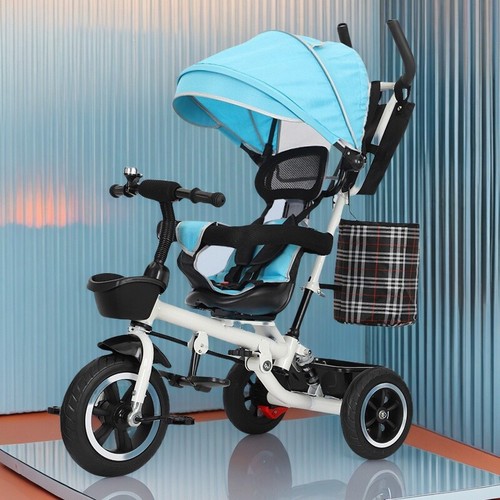 3 Wheel Kids Stroller Tricycle Bike Trike Baby Prams Toddler Ride-On Toy 4 In 1 - Picture 2 of 13