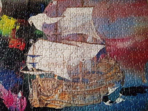 Puzzle jigsaw veliero ART edition 1000 + RAVENSBURGER 1500 veliero sailing ship - Foto 6 di 24