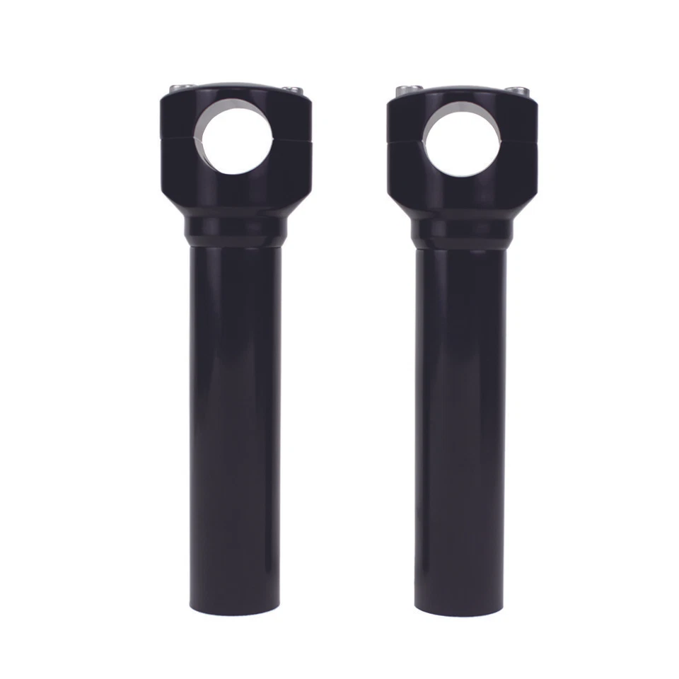 Abrazadera Springer Riser negra de 8,0" de altura 1,0" para Harley 97-más tarde Cross Bones FLSTS Foto 3 de 4