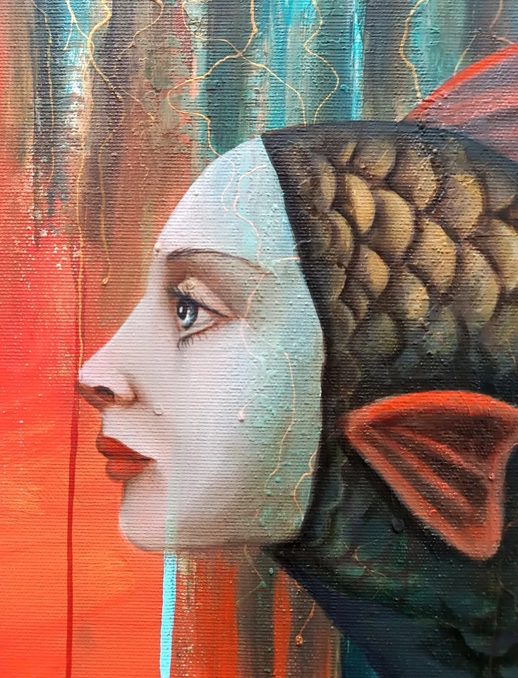 原版绘画油画帆布 CONTEMPORARY ART 超现实主义 Pronkin 2025 INSTATU 著 — 第 3/4 张图片