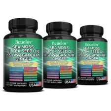 Sea Moss (Black Seed Oil, Turmeric, Ashwagandha,Ginger,Vitamin C) Immune Support