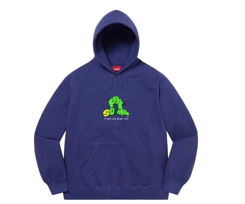 Supreme Don't Care Hooded Sweatshirt LARGE w/ Supreme