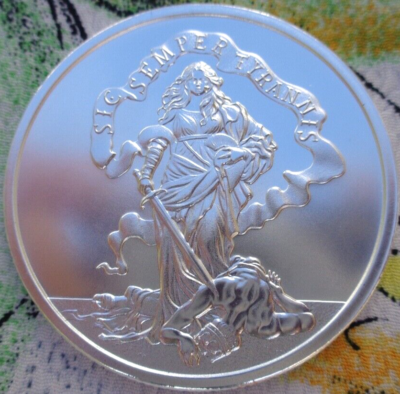 ⭐︎999シルバー 記念　激レア 1 oz. SIC SEMPER TYRANNIS (Thus Always To Tyrants) Latin round