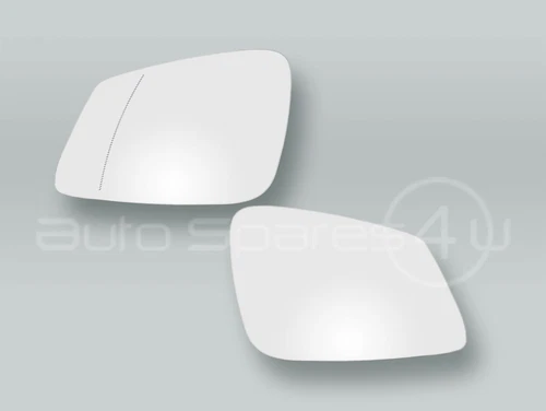 White Heat. Door Mirror Glass and Backing PAIR fits 2014-2018 BMW 2-Series F22