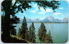 Postcard - Teton Range reflected in Jackson Lake, Grand Teton National Park - WY