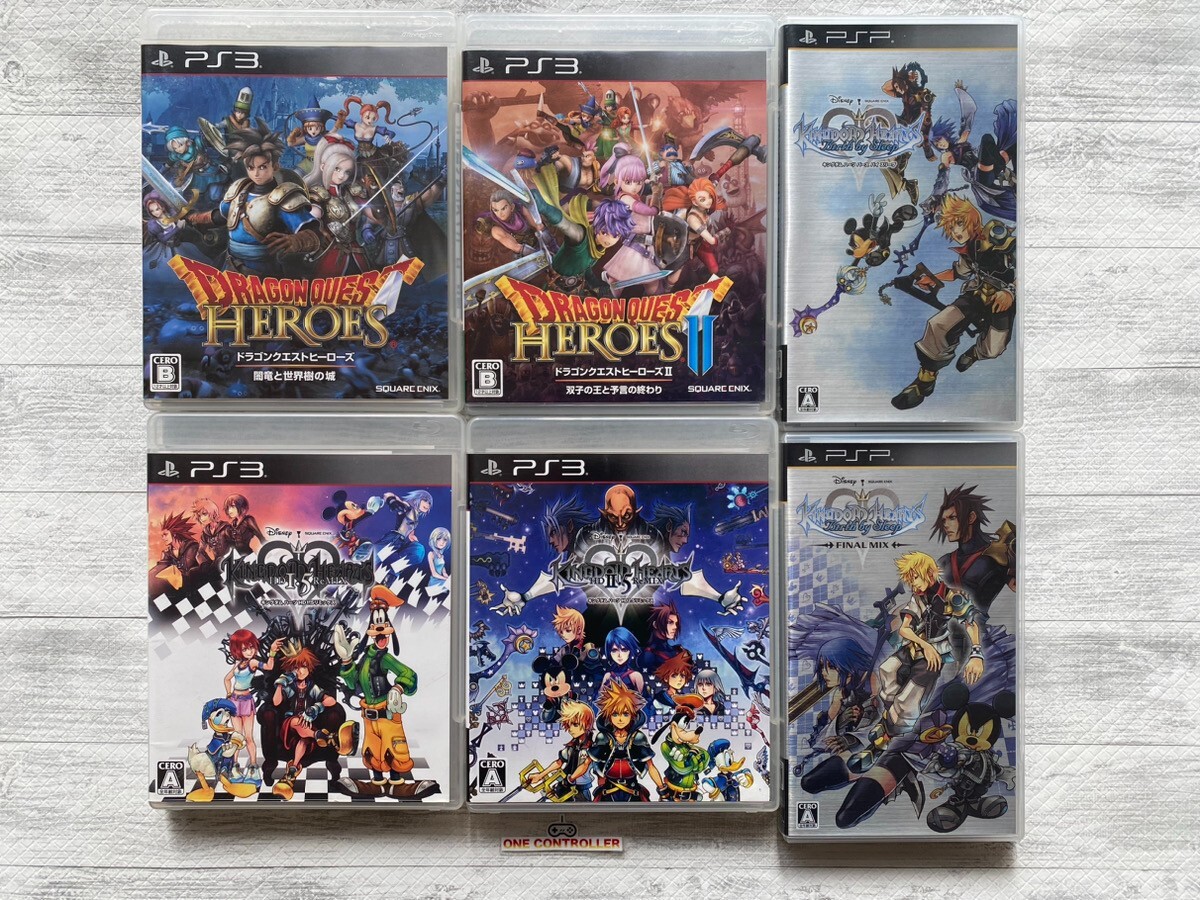 SONY PS3 &amp; PSP Dragon Quest Heroes I II &amp; Kingdom Hearts 6games 