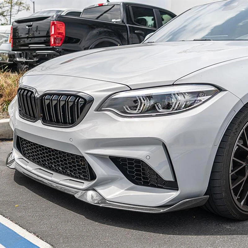 Para BMW F87 M2 2016 ~ 2021 fibra de carbono estilo CS alerón labial delantero divisor de barbilla Foto 4 de 4