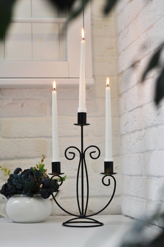 Сandlestick Holder Stand "Lyrical" for candles handmade metal steel wire - Picture 4 of 5