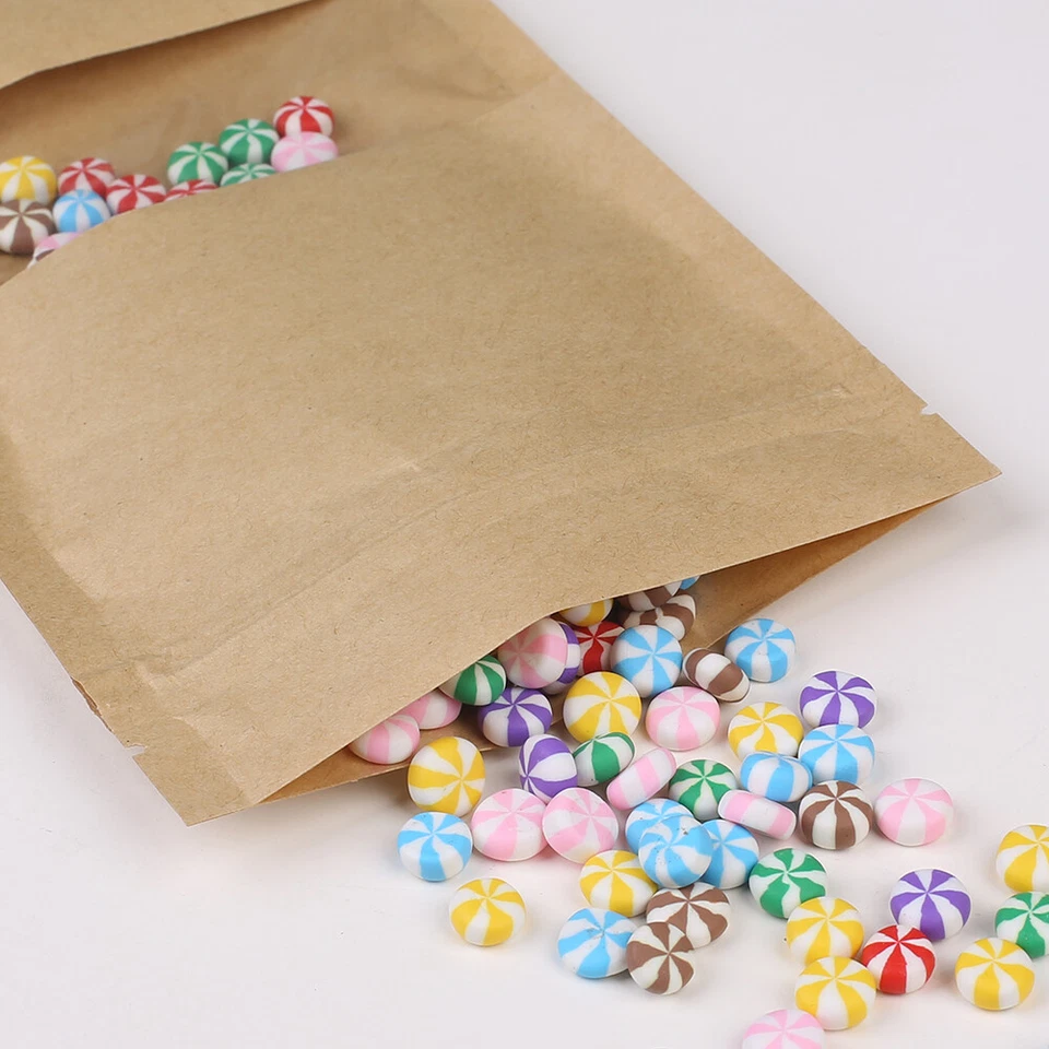 Brown Kraft Clear Window Zip Seal Flat Bag for Blue Corn Tortilla Chips Products - Image 3 of 4