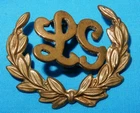 WW1 LAY GUNNER (LG) BRITISH MILITARY TRADE BADGE GENUINE BRASS WORLD WAR I