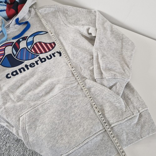 Sudadera con Capucha Canterbury Gris Azul Rojo XXL. Nuevo con etiquetas.Logo bordado - Imagen 8 de 10