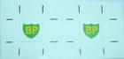 Set of 2 BP tank labels (R&L) for Matchbox Lesney 32c Leyland Petrol Tanker