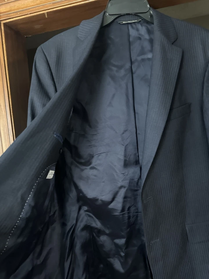 Abrigo Traje Barneys New York Piatelli Por Ing Loro Piana Cuatro Estaciones Lana Para Hombres 42L Foto 3 de 4