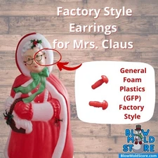 Earrings for 40" Mrs. Claus Blow Mold Santa's Best & General Foam GFP