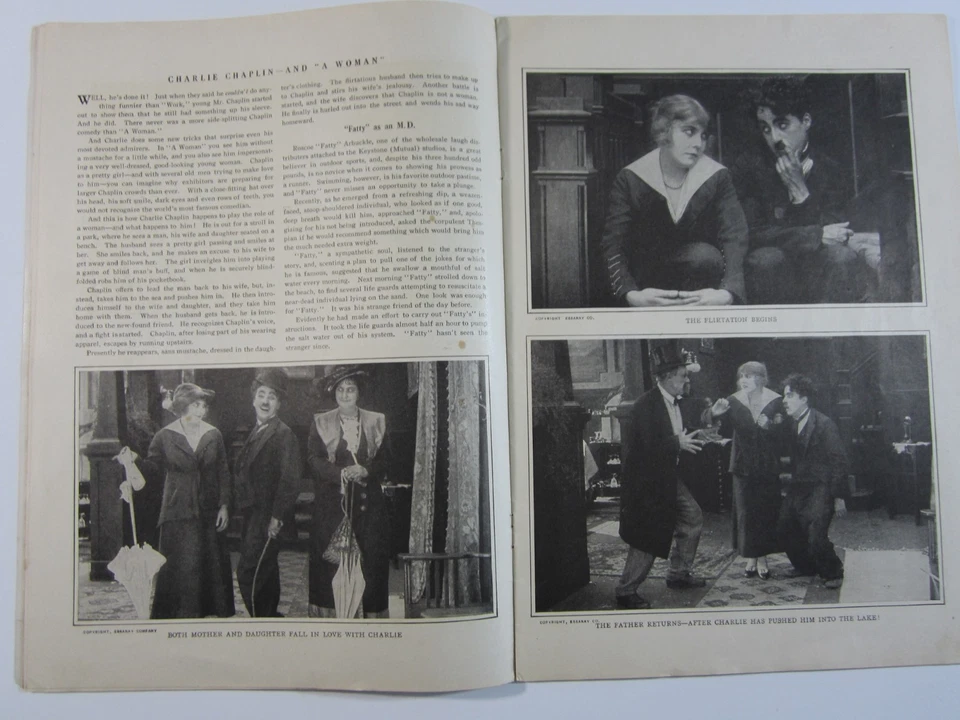 Film Fun Magazine No. 318, Sept. 1915 VG+ Chaplin Cover & Scarce 2nd Issue!!! - Image 4 of 4