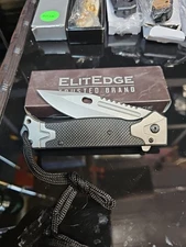 ElitEdge Folding Pocket Knife  3.75 Inch Stainless Blade. Pocket Clip