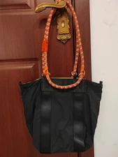 Pre-owned Topologie Large Black Crossbody Bag Unisex