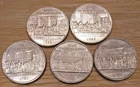 1867 - 1982 Canada Confederation / Constitution 1 Dollar  Coin - Lot of 5 Coins