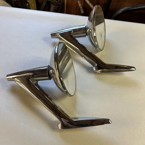 1960 Dodge Dart Phoenix Front Fender Mirrors # 1801 Nice Set. One Mirror Flaking