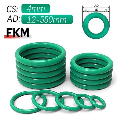 FKM 70 Dichtring O-Ring Schnurdicke 4 mm Grün O Ring Rundring Außen Ø 12mm-550mm