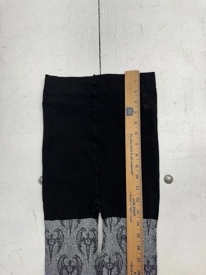 Snag 灰色黑色蝙蝠印花脚弹性腰围紧身衣女式 F 码短款 — 第 4/4 张图片