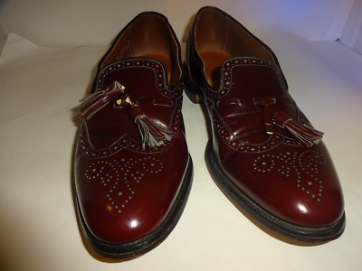 Allen Edmonds Auburn Brown Leather Wingtip Dress Oxfords  display picture 3