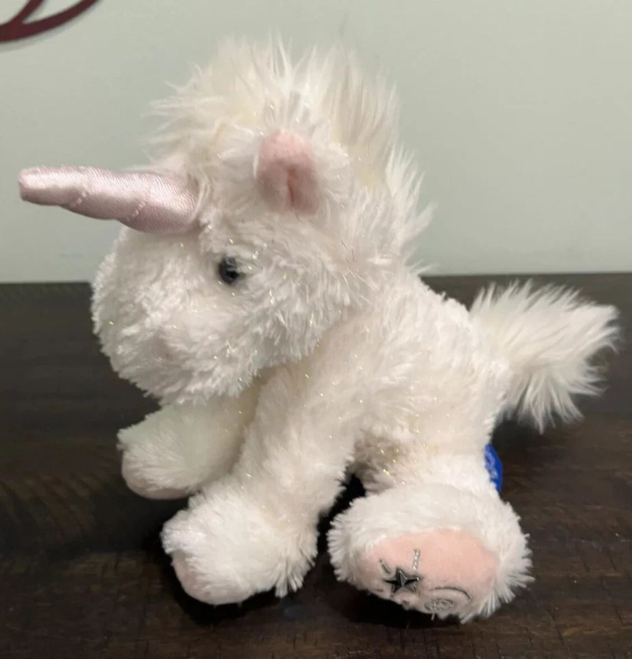 Russ Berrie Shining Stars Unicorn Pink & White Plush Stuffed Animal White - Image 2 of 4
